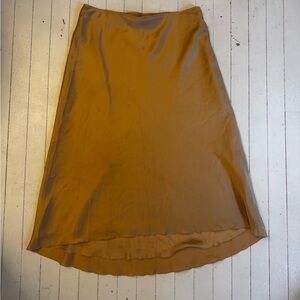 Abercrombie & Fitch High Low Skirt in Gold
